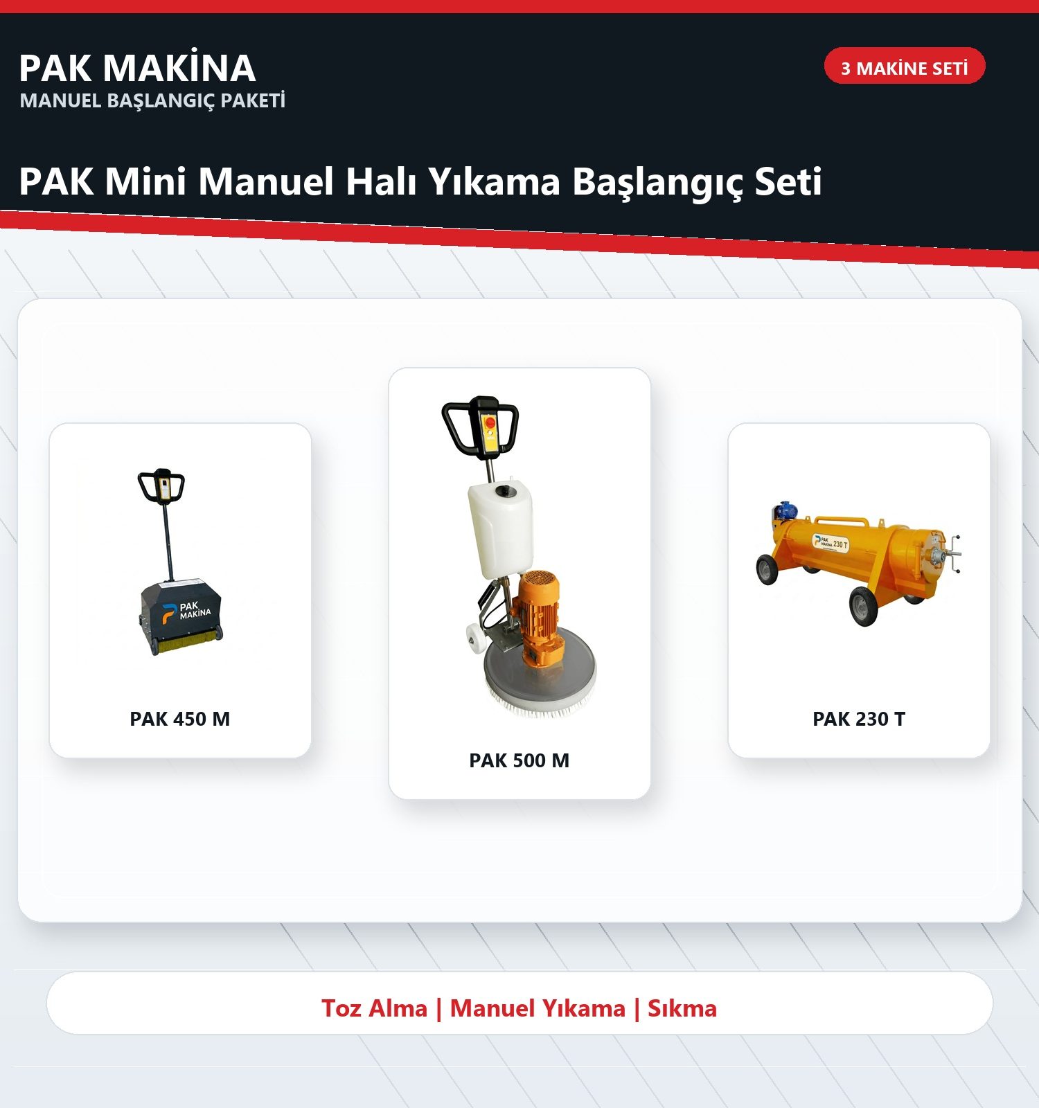 PAK Mini Manuel Halı Yıkama Başlangıç Seti